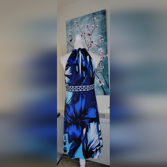 Blue, Black, and White Dress - Picture 6 of 8